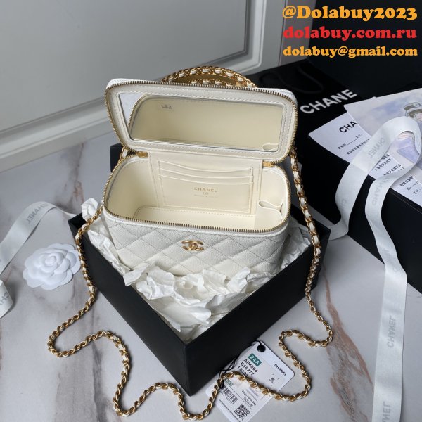 1:1 Mirror AP4064 Gold Buckle Shoulder Vanity Copy Bag