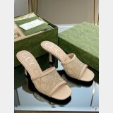 Mid-Heel Slide Sandal Gucci Monogrammed 7 Star Shoes