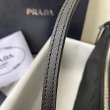 Prada AAA+ Zip Women's Hobo Black/Rose Bags Leather Handle