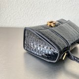 Duplicate Balenciaga Online Store Crocodile Pattern Hourglass 19/23cm Bag