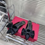 Toe Sandals Best Valentino Top Quality Slippers Loafer Bow Shoes