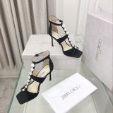 Suede Sandals Aura 95 Luxury Jimmy Choo Heel: 8.5 cm Shoes