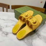 1:1 Mirror GUCCI INTERLOCKING G CUT-OUT SANDAL FLAT