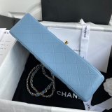 High Quality CC classic CF 25.5CM Sky Blue handbag Copy