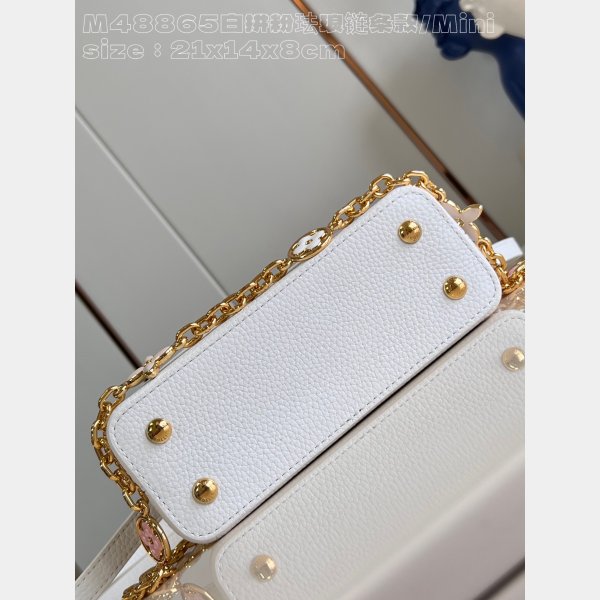 1:1 Mirror 1:1 Mirror Louis Vuitton Capucines M48865 White Bags