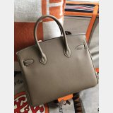 Hermes Birkin Epsom leather Handbags Dark grey Golden Fake