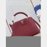 Capucines 1:1 Mirror M25128 Purple-Red Louis Vuitton Fashion Handbag