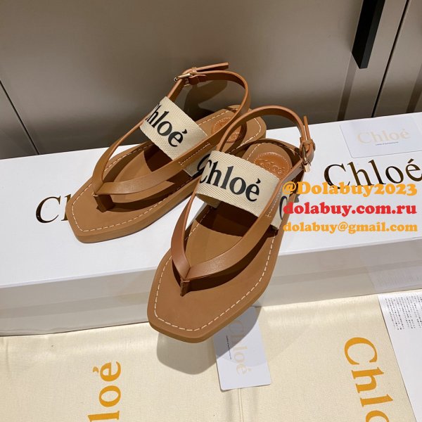 Designer Slippers Dupe AAAAA Knockoff Chloe Flip Flops