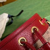 High Quality 647801 Doraemon x Gucci mini bucket red leather bag Luxury