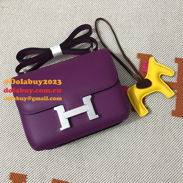 Hermes Constance Bag 18cm Epsom Leather Purple Wholesale