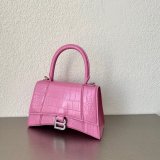 Duplicate Balenciaga Online Store Crocodile Pattern Hourglass 19/23cm Bag