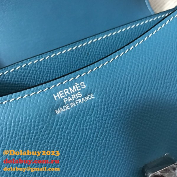 Hermes Constance Bag 18cm Epsom Leather Blue UK