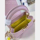 Pink White M48865 Flower Chain Knockoff The Capucines Perfect LV Bag