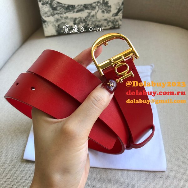 High Quality Christian Dior AAA Belts red/black/brown 30mm 1:1 Mirror