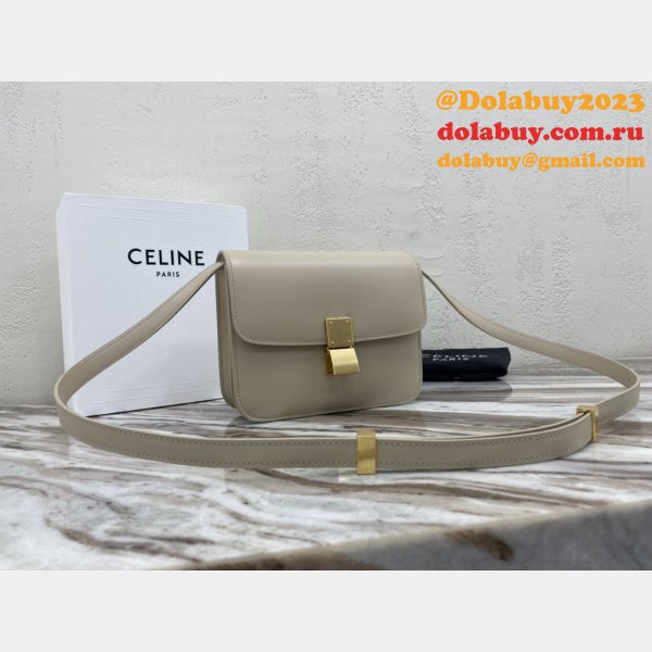 Celine Knockoff Teen Classic Box Apricot Bag