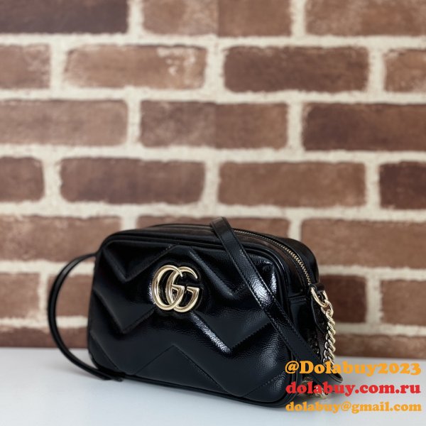 GG Marmont Gucci Knockoff Small Shoulder 802448 Black Bag