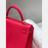 High Quality Fake Hermes Epsom Kelly 19/25/28CM Red Bag For Sale