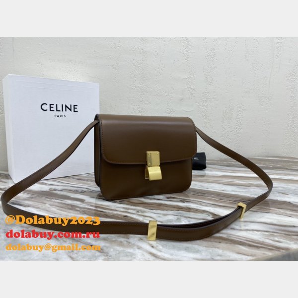 Replica Celine Designer Teen Classic Box Brown Bag