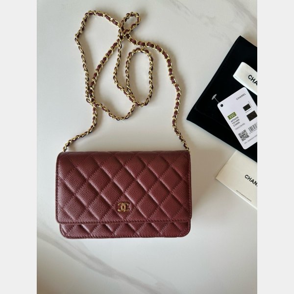 High Quality CC woc chain bag AP0250 MAGNETIC BUCKLE caviar 19CM AAA+