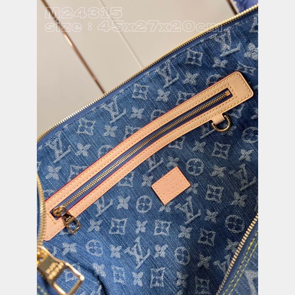 Inspired AAA M24315 Keepall Bandoulière 45 Blue 7 Star Louis Vuitton Fake Bag