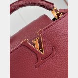 Capucines 1:1 Mirror M25128 Purple-Red Louis Vuitton Fashion Handbag