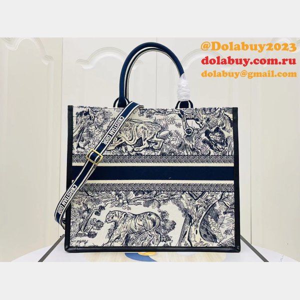 Copy Dior Book tote with strap new 1286 all size