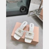 Perfect Luxury Designer Miu Miu high heel slippers Shoes