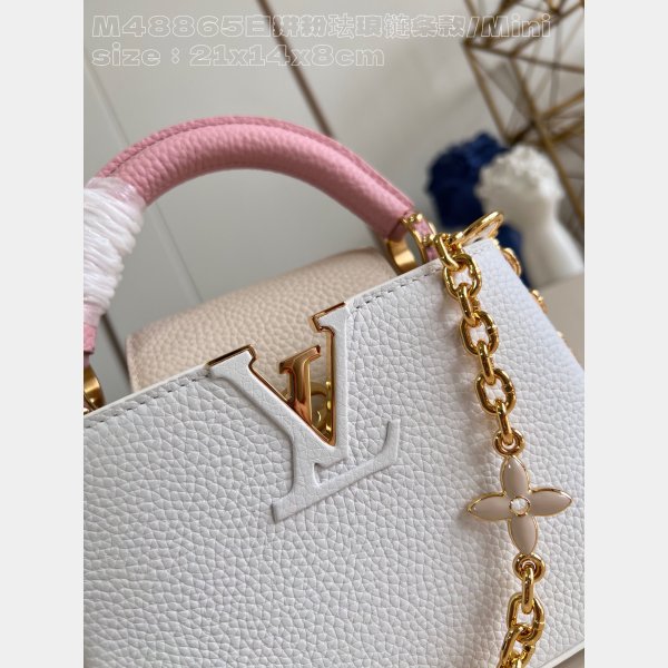 1:1 Mirror 1:1 Mirror Louis Vuitton Capucines M48865 White Bags