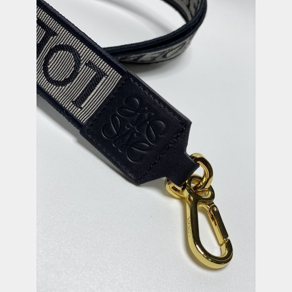 Luxury Loewe Anagram double-sided embroidered shoulder strap