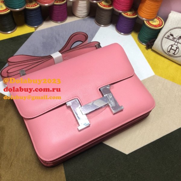 Hermes Constance Bag 23cm Epsom Leather Pink Replica