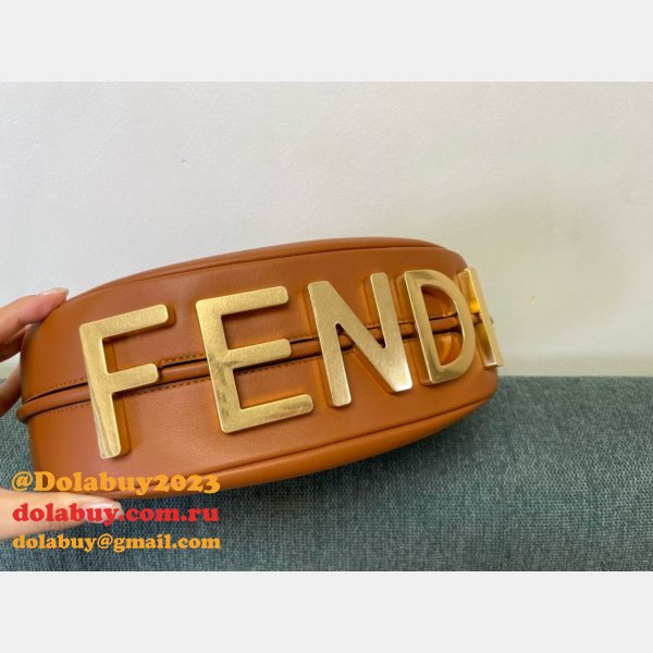 UK Fendi Fendigraphy leather shoulder hobo bag