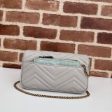 Knockoff Crossbody Gucci Copy 751526 GG Marmont Light-Grey Bag