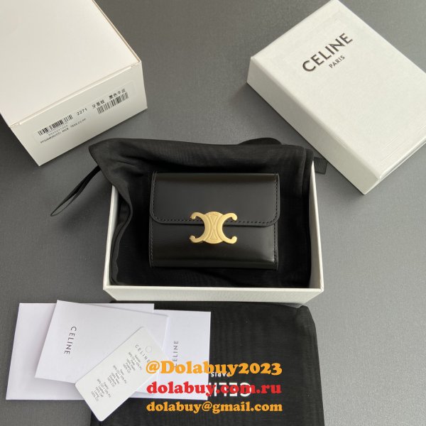 High Quality Designer CELINE TRIOMPHE short wallet