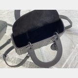 Christian Lady Dior 24cm AAA+ 1:1 Mirror Top Quality Black Bag