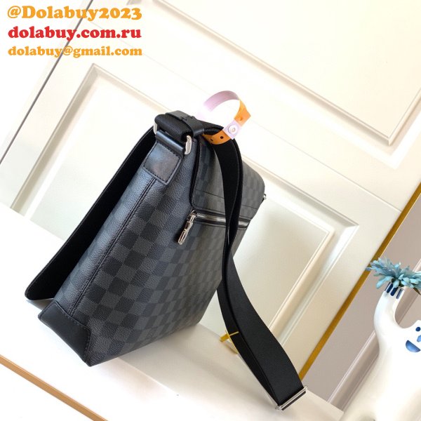 Louis Vuitton Wholesale District MM Damier Graphite Canvas N40350 Greys