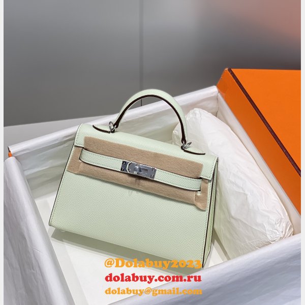 Hermes Outlet Epsom Kelly 19/25/28CM 1:1 Designer Bag