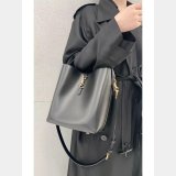 Le 37 In Shiny Leather Hobo Buckets 742828 Fake Saint Laurent Bag