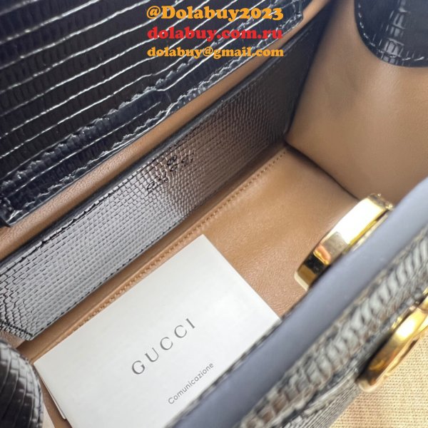 AAA Quality Fake Gucci Diana lizard 675800 bag