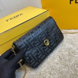 Fendi Fake Fashion 212200 Maca embossing Black Bags