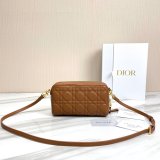 High Quality Dior Caro Bag Brown Supple Cannage Calfskin Fashion