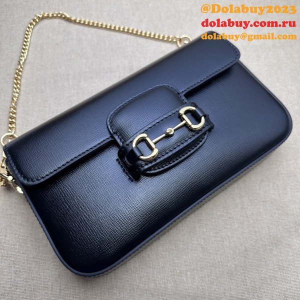 High Quality 752002 Horsebit Black 1955 Designer Gucci Designer Bag