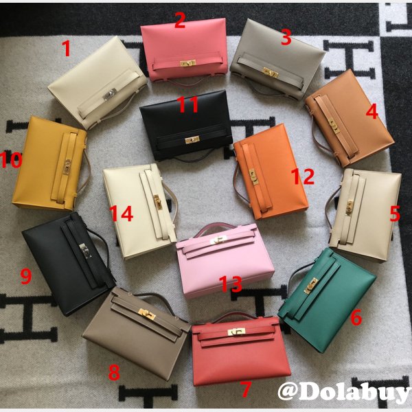 UK Hermes EPSOM LEATHER Mini Kelly Pouchette