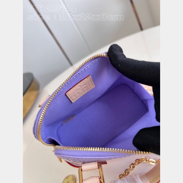 Inspired  Nano Alma Louis Vuitton M82974 Knockoff Glossy Lilac Bag