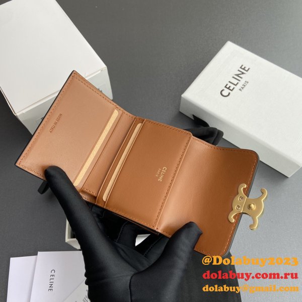 High Quality Designer CELINE TRIOMPHE short wallet