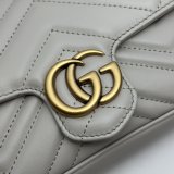 Knockoff Crossbody Gucci Copy 751526 GG Marmont Light-Grey Bag