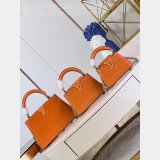 The Knockoff Quality Capucines Louis Vuitton M48865 Orange Chain Fake Bag