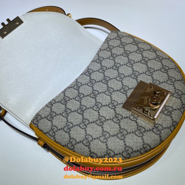 Best Designer Gucci 644524 White Padlock small shoulder bag