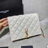 Duplicates Saint Laurent Becky Large chain bag in quilted lambskin