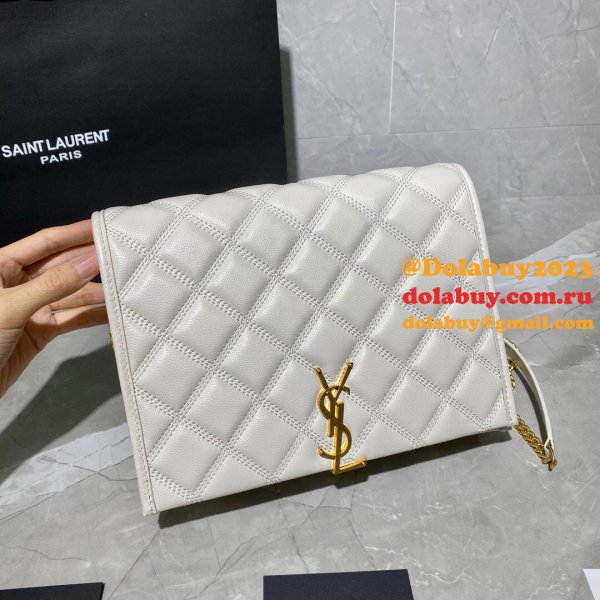 Duplicates Saint Laurent Becky Large chain bag in quilted lambskin