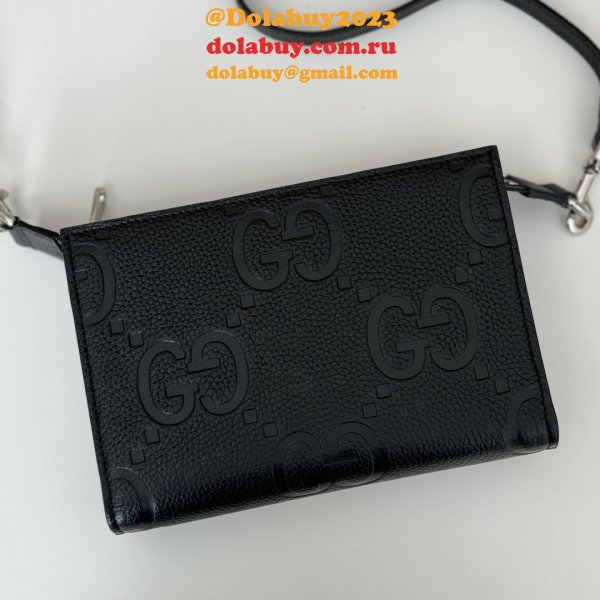 Quality Gucci Wholesale 795240 Knockoffs Jumbo GG UK Black Bag